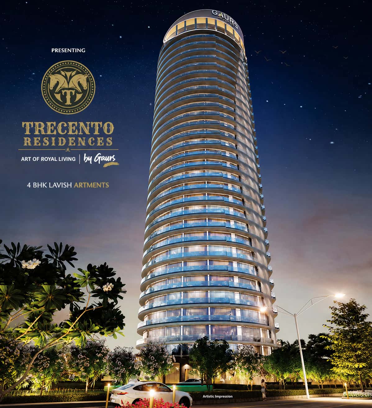 Trecento Residencies by Gaurs luxury 4 BHK apartments in Jaypee Greens Greater Noida