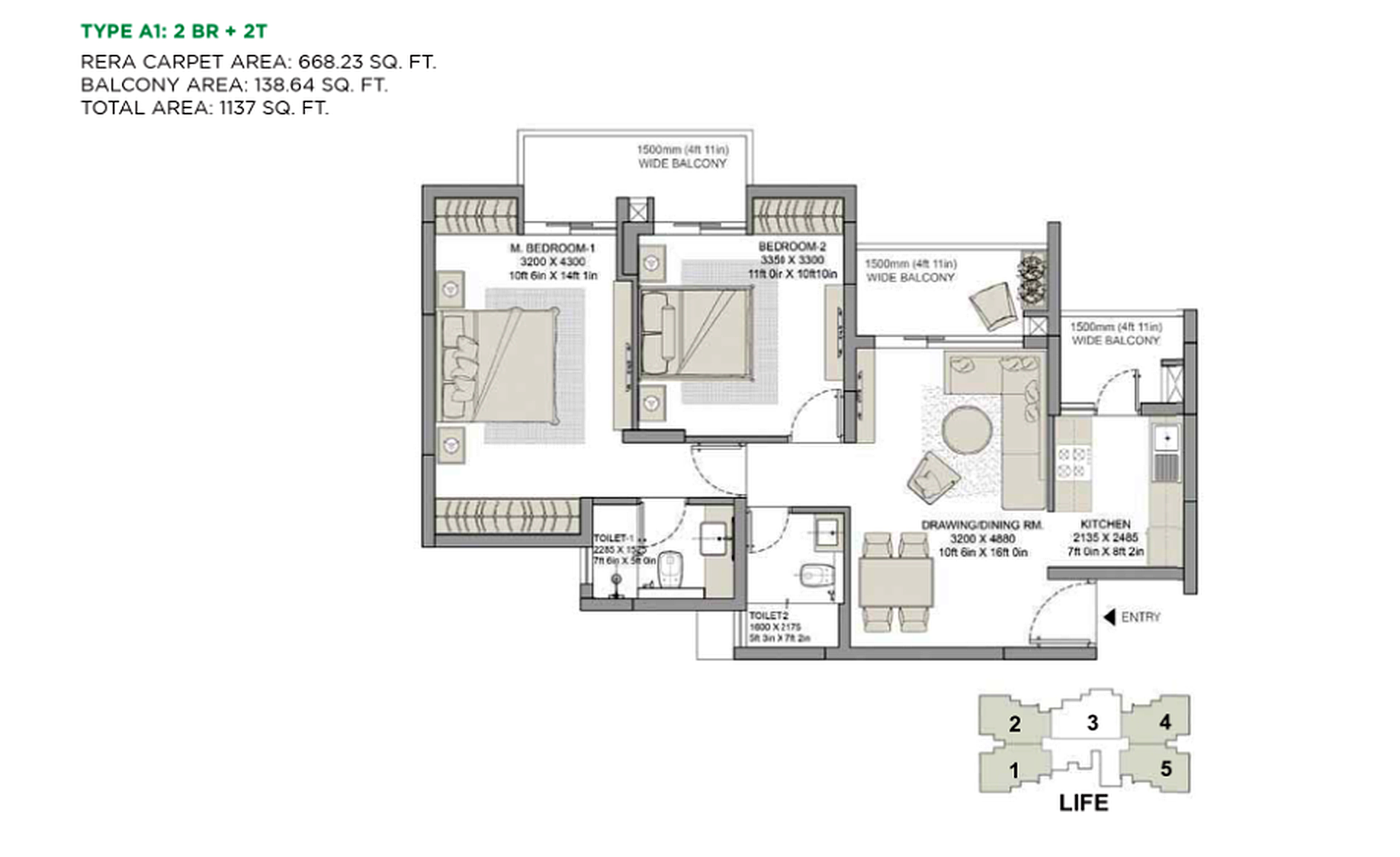 Type A1 Floor Plan