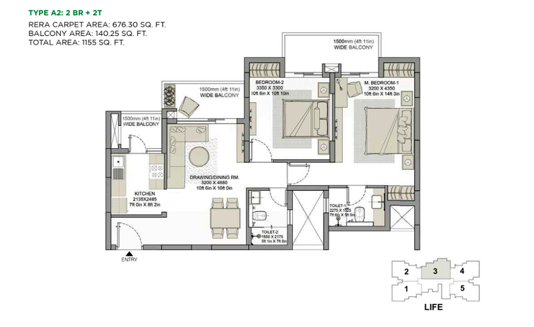 Type A2 Floor Plan