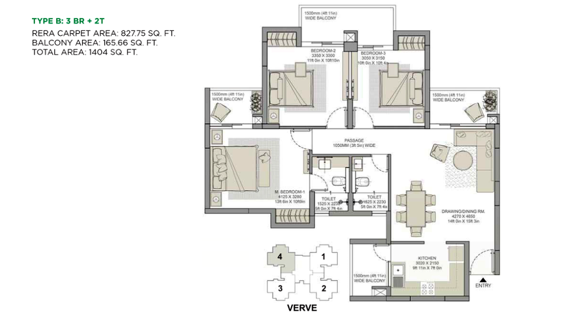 Type B Floor Plan