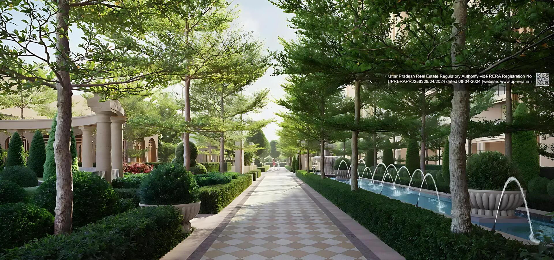 Dedicated jogging and walking track amidst lush greenery at Godrej Jardinia